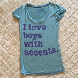 “I love boys with accents” T-shirt